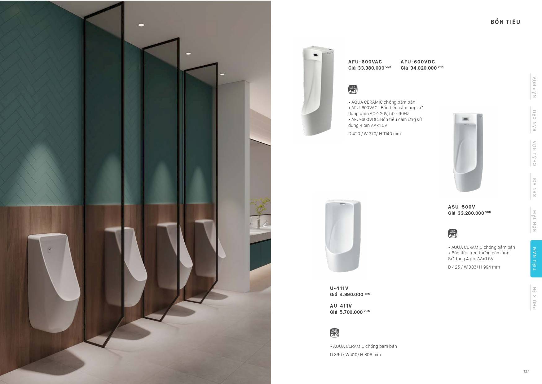 Bảng giá và Catalogue Thiết bị vệ sinh INAX mới nhất 2024 /Page 68